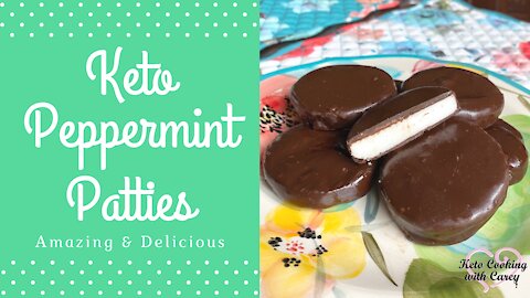 Keto Peppermint Patties, Low Carb & Sugar Free