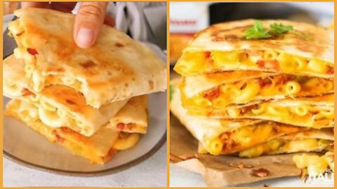 mac and cheese quesadillas are the ultimate comfort food