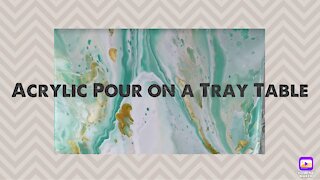 (23) Flip Cup on a TV Tray Table -Easy Acrylic Pouring Technique