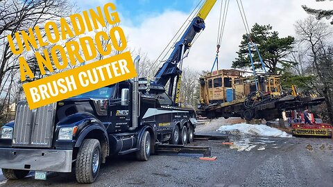 Unloading a #Nordco Railroad Brush Cutter