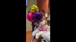 Moffitt Cancer Center staff surprise 86-year-old patient with balloons for birthday