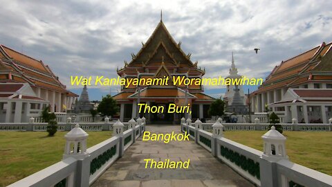 Wat Kanlayanamit Woramahawihan temple at Thon Buri in Bangkok Thailand