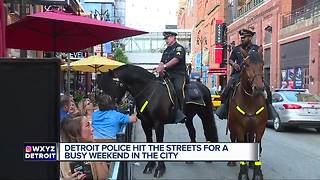 Detroit police push for peaceful weekend downtown after violence last week