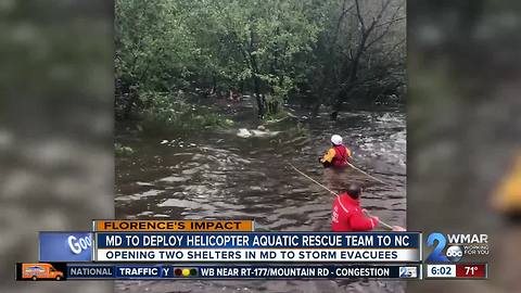 Maryland Helicopter Aquatic Rescue Team heading to North Carolina