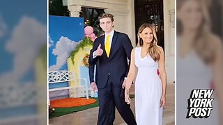 6-foot-7 Barron Trump towers over mom Melania in rare appearance with The Donald