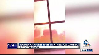 Woman captures lightning on video in Boynton Beach