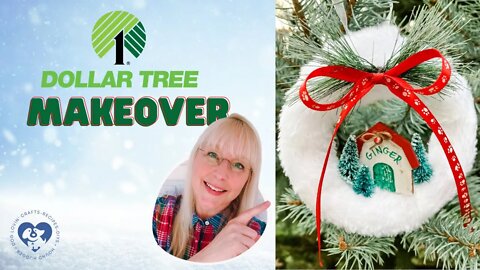 Dollar Tree DIY Winter Wonderland Mini-Wreath