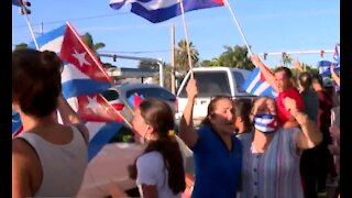 Cuban Americans continue to rally in support of anti-government protests in Cuba