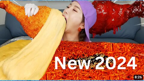 [Mukbang ASMR] 2024 GIANT CHICKEN 🍗 Cheese Fondue & Giant Spicy Chicken (Turkey) Eatingshow Ssoyoung