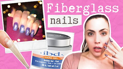 Fiberglass nails build with ibd gel [MIZHSE Cat Eye Gel Review]