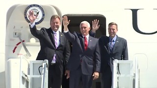 Vice President Mike Pence praises Sen. Heller in speech at Nellis Air Force Base