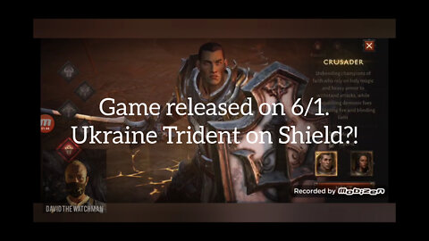 6/1 Diablo Immortal Released. Ukraine Trident. Cain. You Play a 'Nephelim Hero'. Revelation 13.