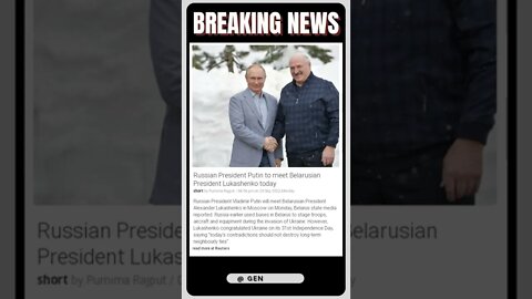 Russian President Putin and Belarusian President Lukashenko meet today | #shorts #news