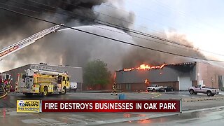 Fire destroys businesses in Oak Park