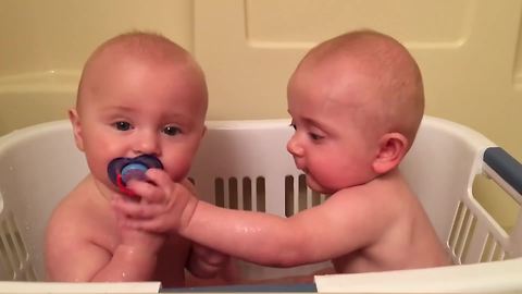 Twin Boys Keep Stealing Pacifiers From Each Other