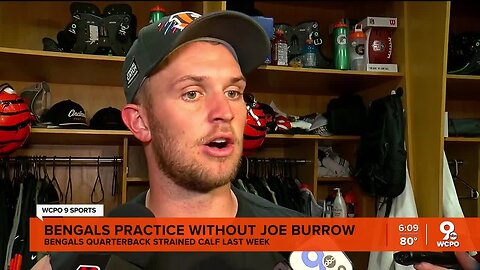 Bengals practice without Joe Burrow after strained calf