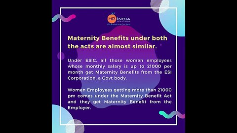 Maternity Benefits !! #hrm #humanresources #hrgeneralist #hrtrainig #hronline #hr #hrcareer