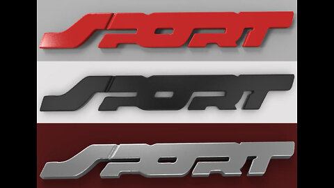 Sport Car Emblem 3D Model for 3D Printing