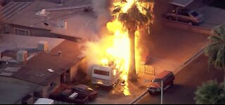 UPDATE: No injuries, 'reckless smoking' possible cause of Las Vegas fire, authorities say