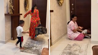 Emotional Kid Loves His Nanny, Cries When She Leaves