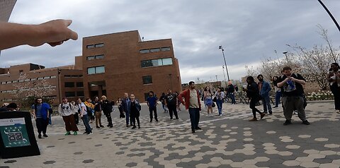 UMass Boston: 2 Men w/ Mic & Camera Heckle Me, Admin Moves Me, Students Start Engaging w/ Me (1 hr & 18 min mark), Ministering To 2 Female Agnostics, Then Crowd of 30 Students Forms, Samuel, A Christian Student, Starts Preaching, Holy Spirit Falls