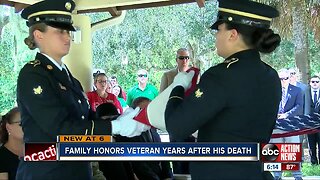 Family honors veteran years after his death