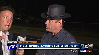 Mother honors daughter at sobriety checkpoint in Harford County