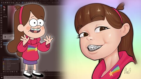 How to Draw Mabel from Pines Gravity Falls Speedpaint | Sketch Cartoon Character