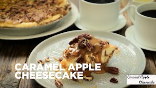 Caramel Apple Cheesecake Enjoy For Holidays or Anytime