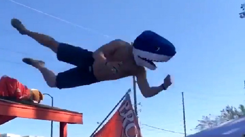 Drunk Browns Fan Goes for Table Dive, Gets Nothing But Pavement