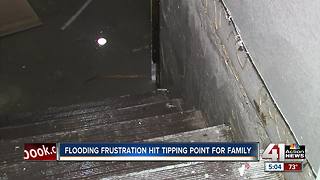 Flooding fills family's home with sewage water