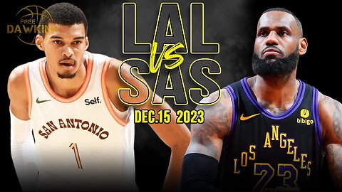 Los Angeles Lakers vs San Antonio Spurs Full Game Highlights - December 14, 2023
