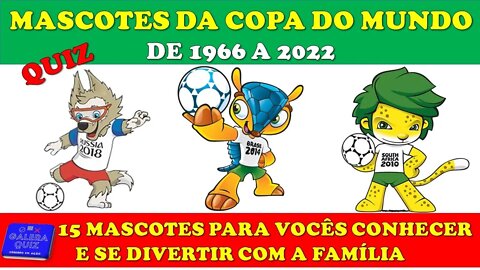 MASCOTES DA COPA DO MUNDO DE 1966 A 2022 QUIZ