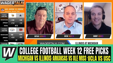 Michigan vs Illinois | Arkansas vs Ole Miss | UCLA vs USC | College Football Week 12 Betting Preview