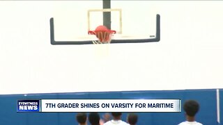 7th Grader shines on Maritime Varsity Team
