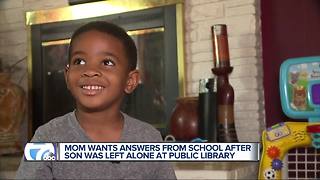 Metro Detroit mother angry after son's preschool leaves him at the library