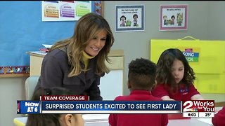 Surprised students excited to see first lady