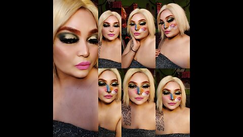 rainbow makeup facepainting