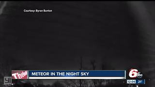 Possible meteor sightings over central Indiana late Wednesday night