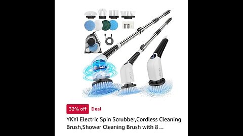 YKYI Electric Spin Scrubber,Cordless Cleaning Brush
