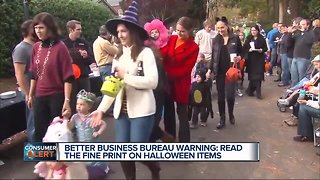 Better Business Bureau Halloween warning