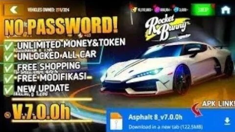 Asphalt 8 Mod Apk 😈 Unlimited Money and All Car Unlocked by Ninja FF Gamer #video #viral #trending