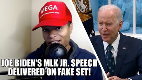 Joe Biden's MLK Jr. Speech Delivered from Fake Set!