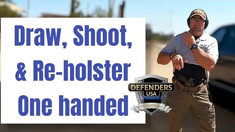 How to Draw, shoot, and re-holster with only one hand! One handed draw stroke from concealment VP9.