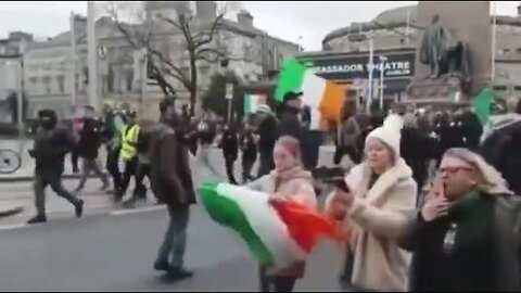 Irish citizens protest against illegal immigration