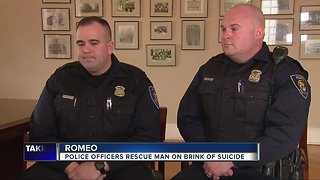 Two Romeo Police officers credited with saving man from himself