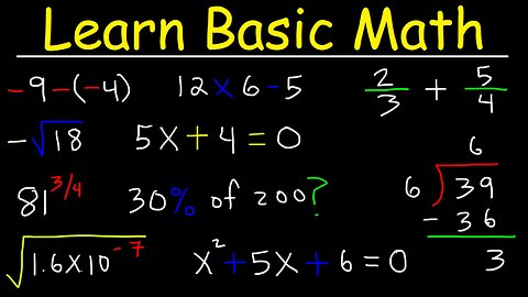 Math Videos: How To Learn Basic Arithmetic Fast - Online Tutorial Lessons