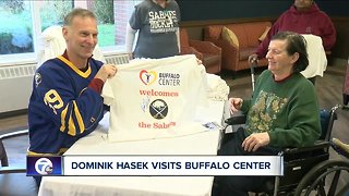 Dominik Hasek visits Buffalo Center