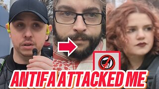 ANTIFA ATTACKED ME AND MY FRIEND AT THE DUBLIN IRELAND PROTEST BACKED BY THE POLICE WOW