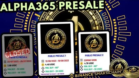🤩ALPHA365 - LAUNCHING SOON!! *Get YOUR Public PreSale Tokens Saturday Aug. 12th | 👇Link BELOW